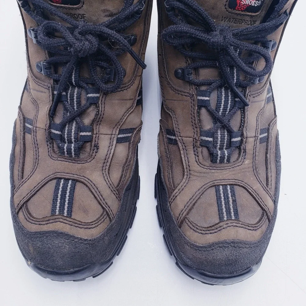 Red Wing Shoes Work Boots Brown Waterproof Steel Toe Leather Mens 11.5‎ 6667